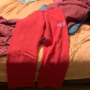 Womens Red Sweatpants
